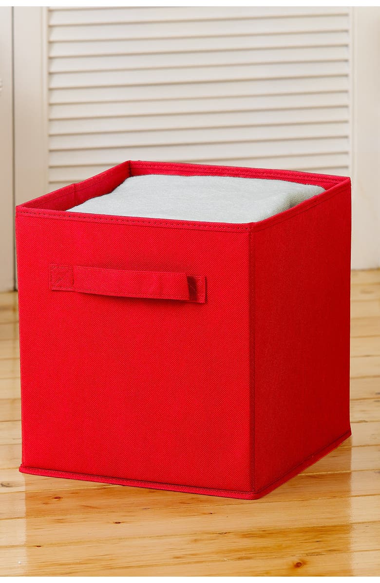 SORBUS Red Foldable Storage Cube Basket Bin - Pack of 6, Alternate, color, 