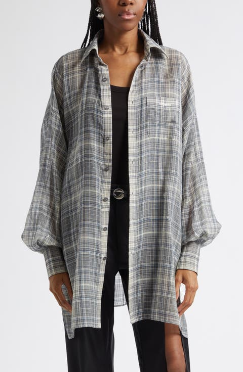Check Zero Waste Cotton Button-Up Shirt