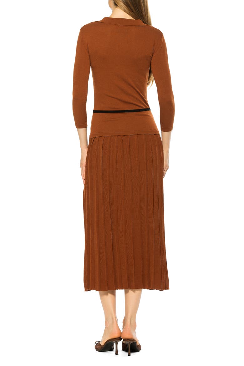 SABLE KNIT MIDI DRESS, Alternate, color, CAMEL