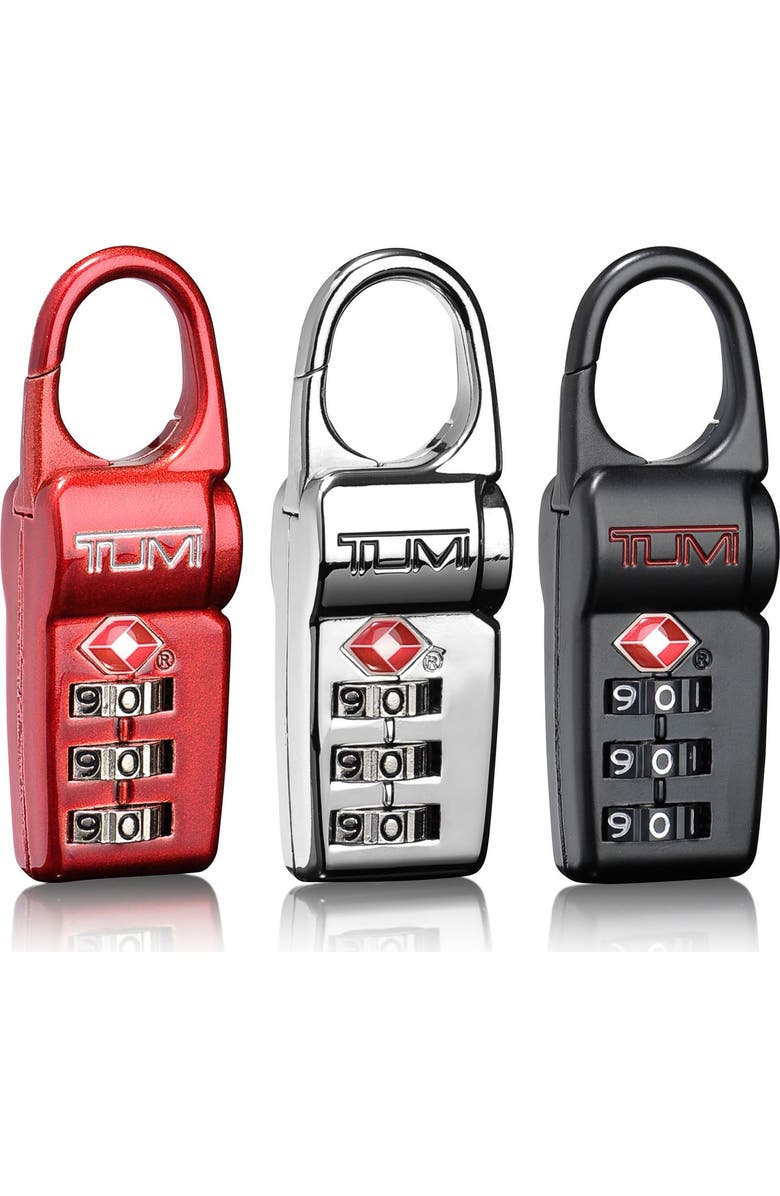 TUMI Assorted 3-Pack TSA Locks, Main, color, Black