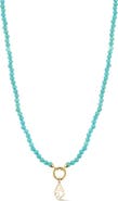 Ember Fine Jewelry Turquoise Beaded Shell Pendant Necklace