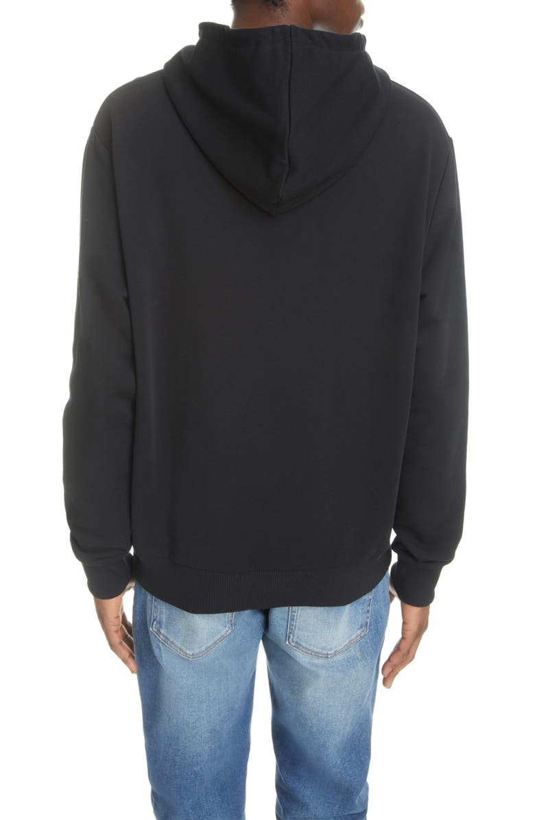 Balmain Logo Graphic Hoodie, Alternate, color, 