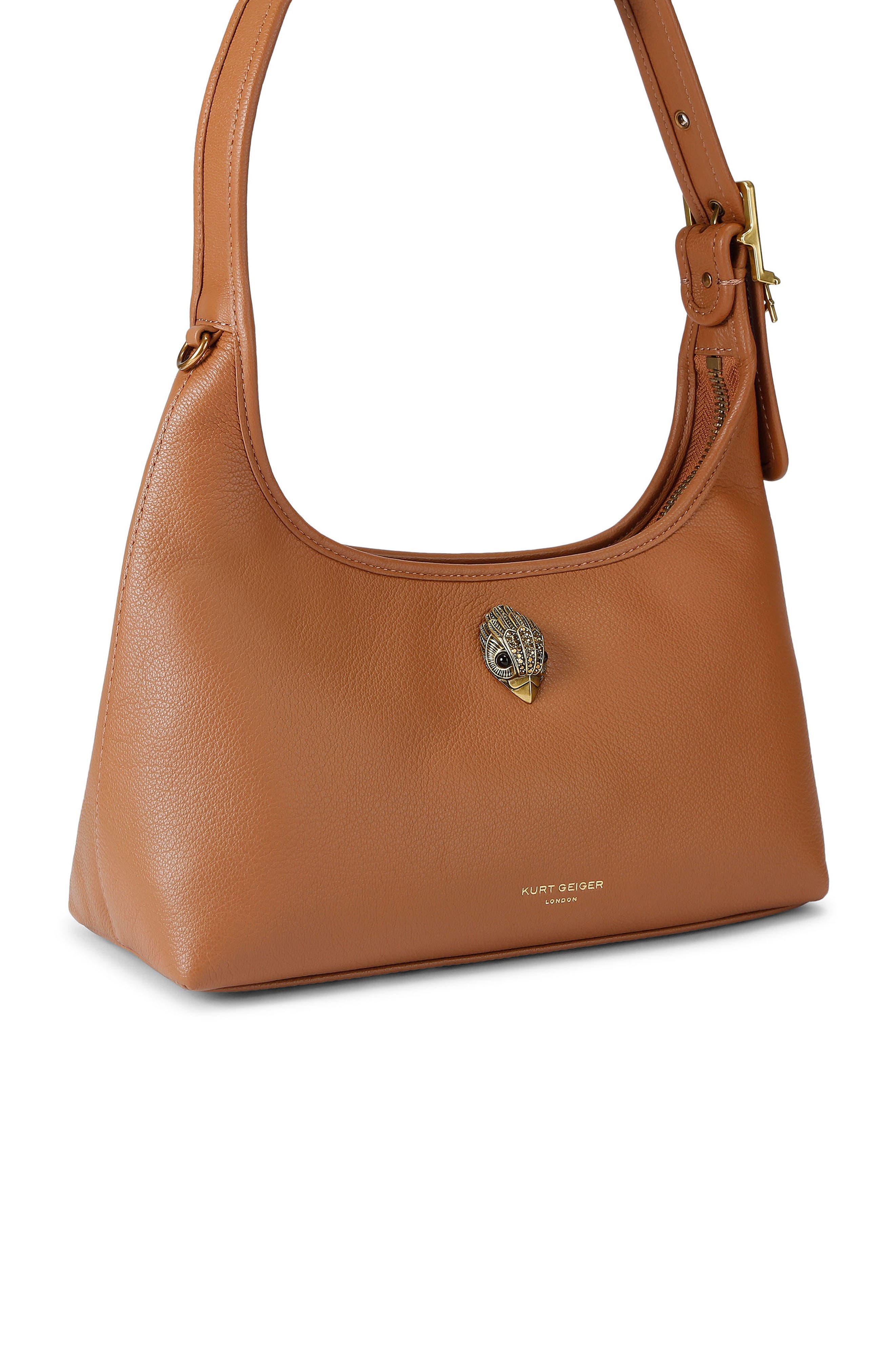 Kurt Leather Shoulder Bag, Alternate, color, OPEN BROWN