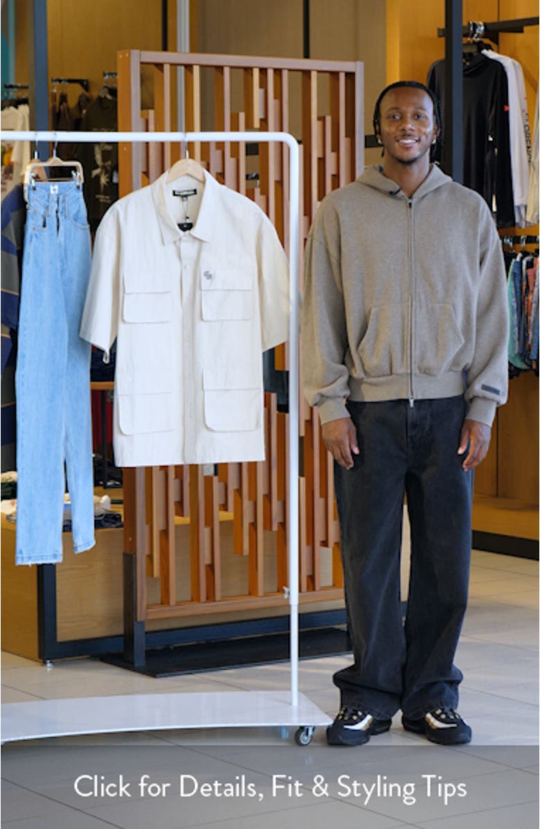 Patterson Short Sleeve Cotton Button-Up Utility Shirt, sales video thumbnail