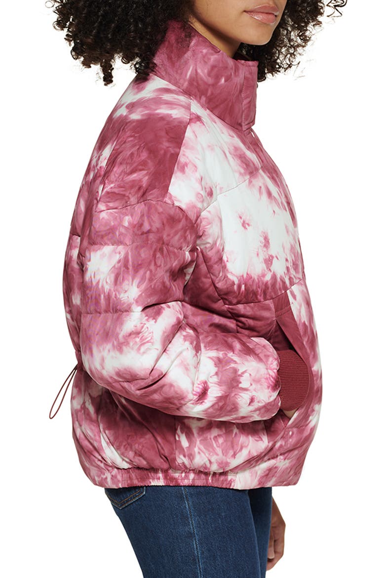Levi's® Women's Puffer Jacket, Alternate, color, DARK PINK TIE DYE