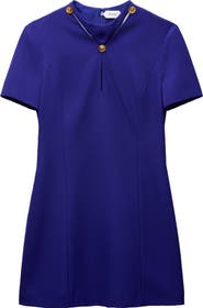 Versace Wool Grain de Poudre Minidress