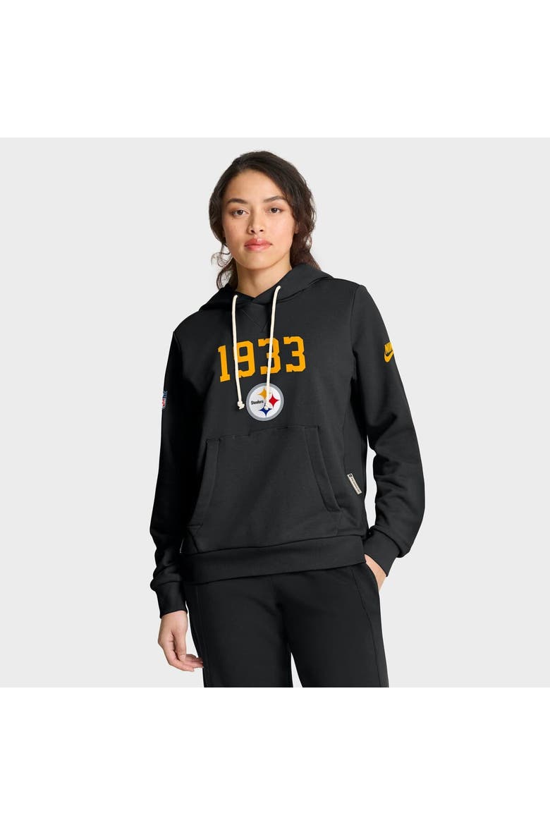Women's Nike Black Pittsburgh Steelers 1933 Sideline Standard Issue Dri-FIT Hoodie, Main, color, Black