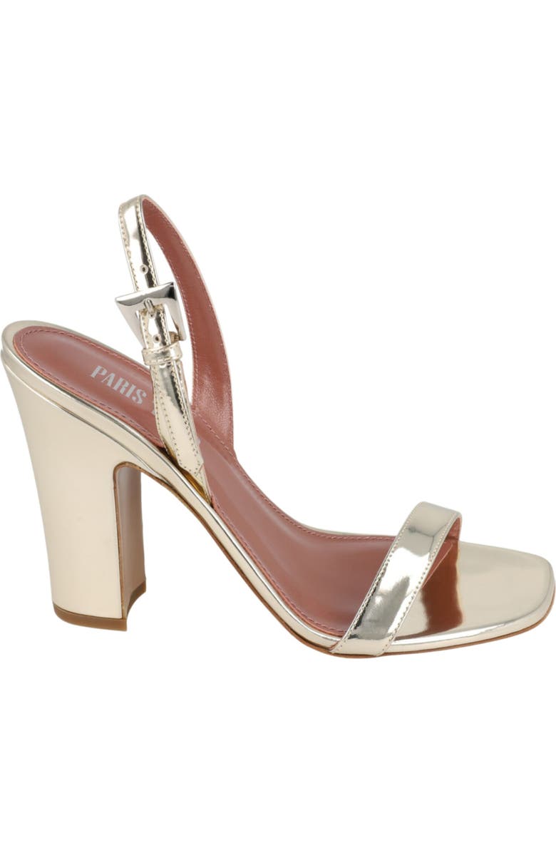 Paris Texas Bea Mirrored Metallic Slingback Sandal, Alternate, color, Gold