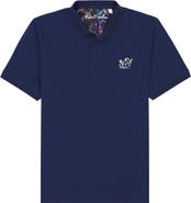 Robert Graham Monkey Business Embroidered Cotton Piqué Polo