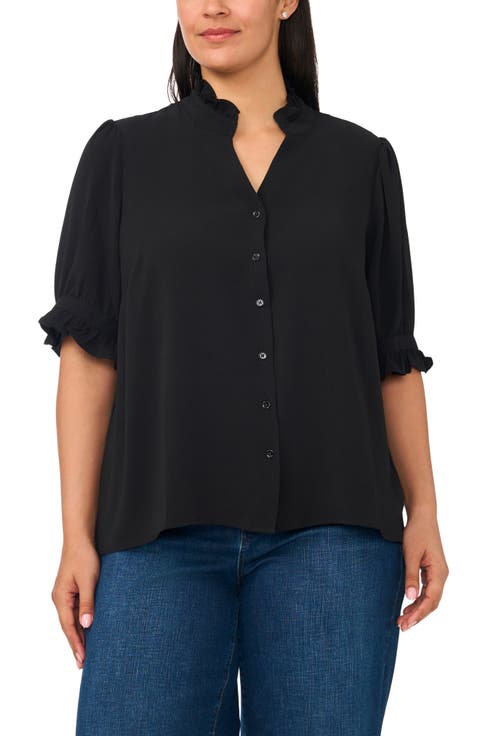 Ruffle Neck Top