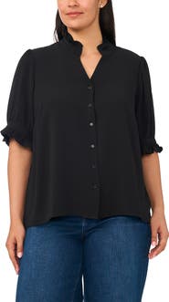 CeCe Ruffle Neck Top