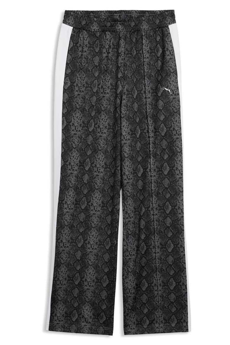 T7 Snake Print Track Pants, Alternate, color, PUMA BLACK
