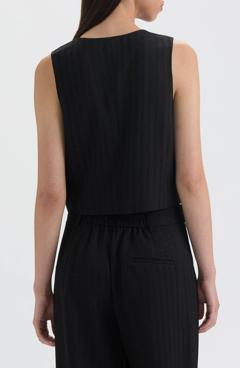 NVLT Rhinestone Embellished Vest, Alternate, color, Black