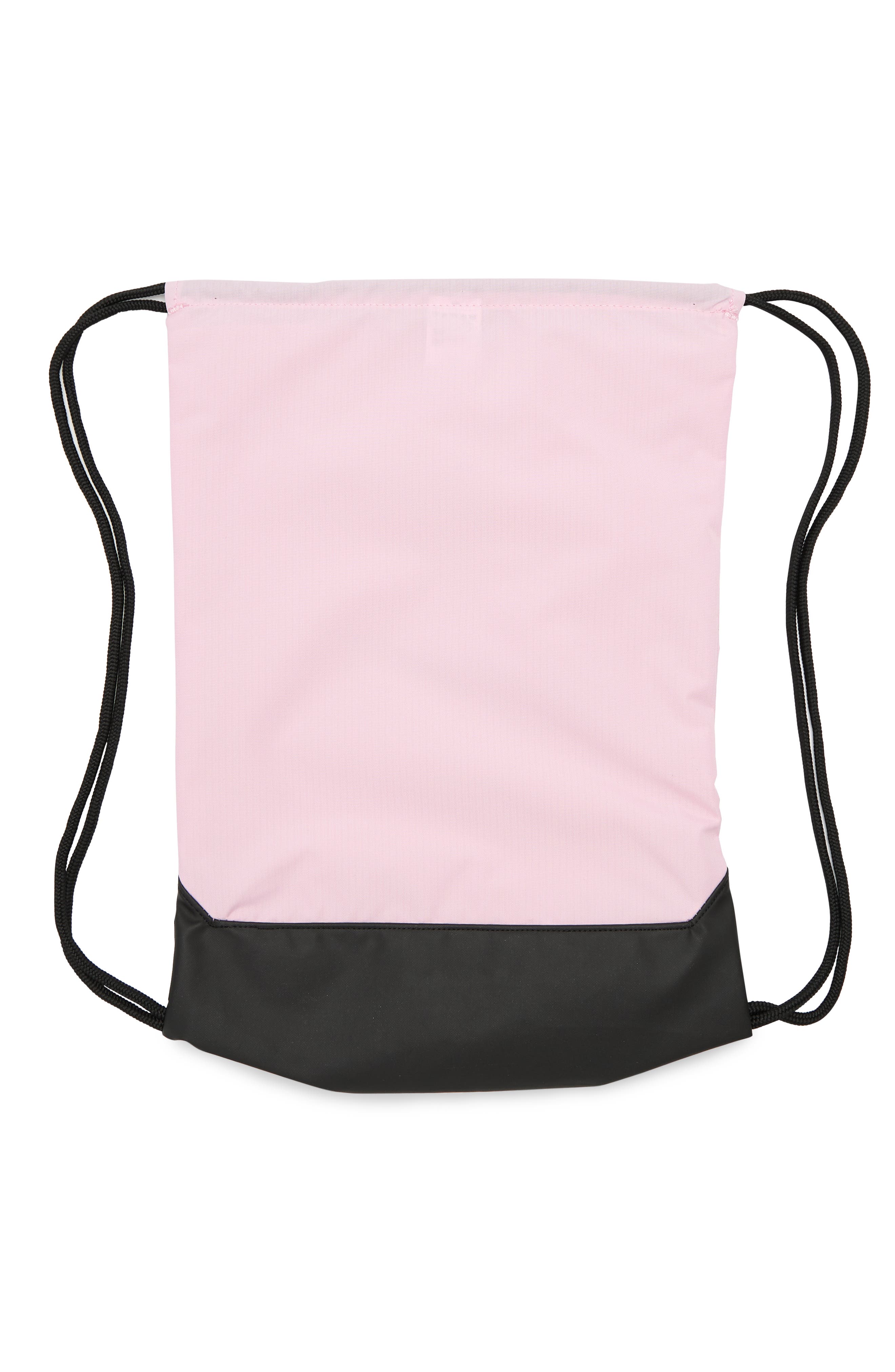 Brasilia 9.5 Drawstring Bag, Alternate, color, PINK FOAM/ BLACK/ BLACK