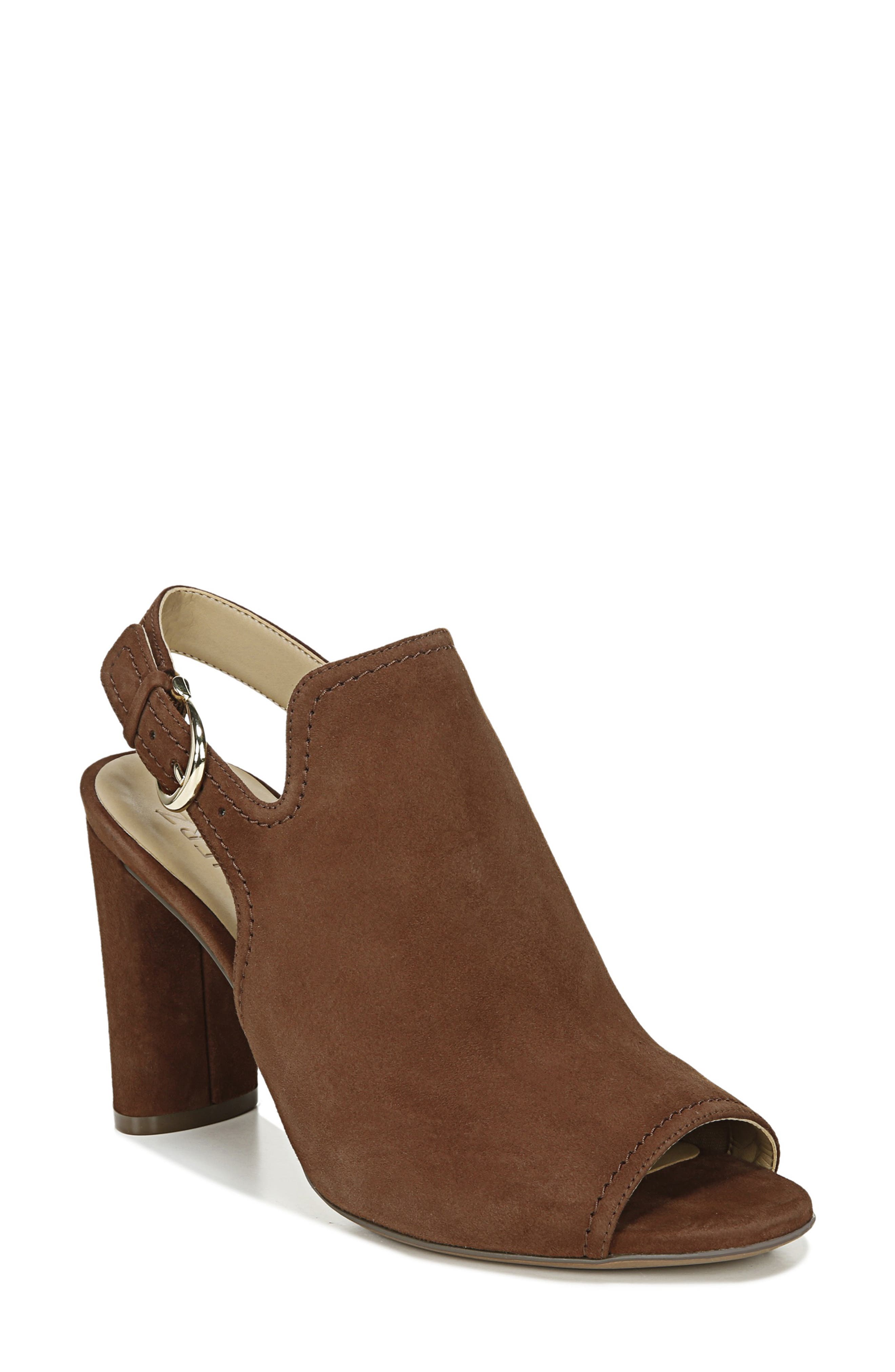 Raquel Slingback Sandal, Main, color, LODGE BROWN SUEDE