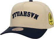 Mitchell & Ness Men's Mitchell & Ness  Cream/Navy Nashville SC Upside Down Pro Pinch Snapback Hat