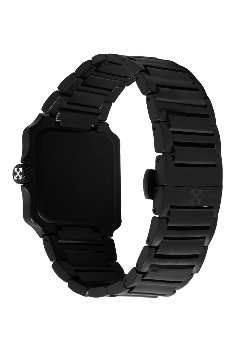 Proto Layer Quartz Bracelet Watch, 38mm x 46.5mm, Alternate, color, IP BLACK