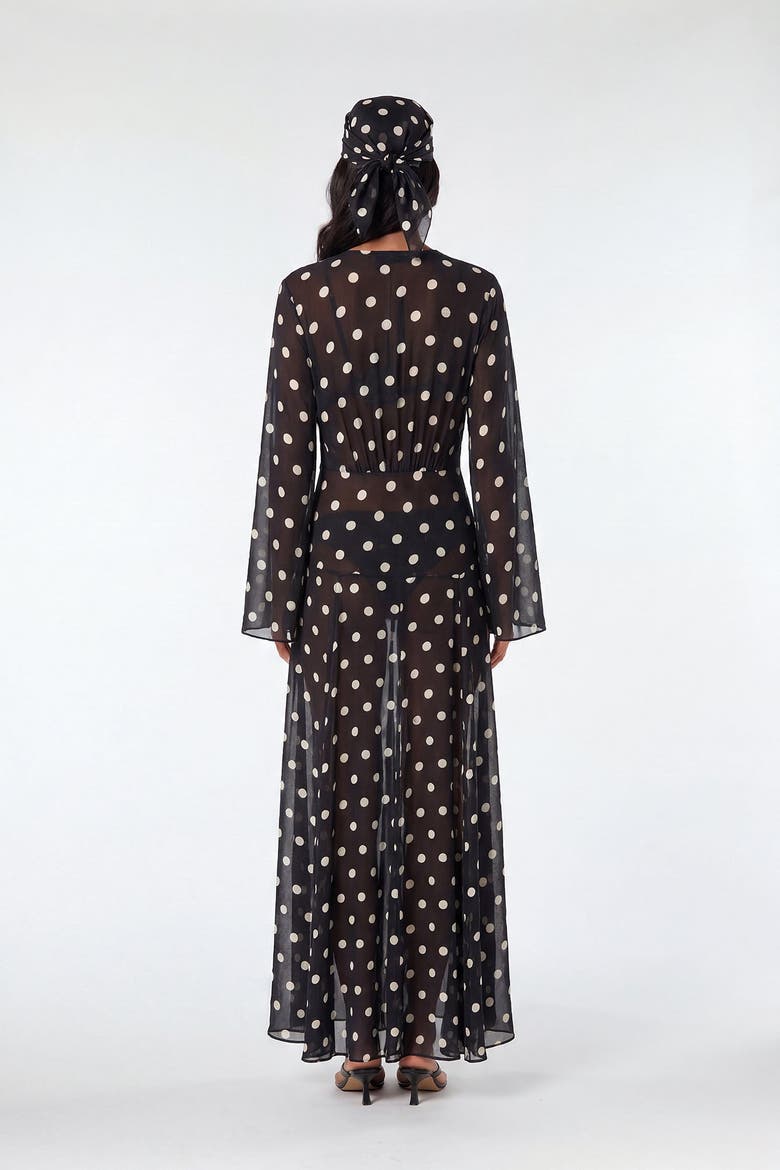 Marella Dress, Alternate, color, Black Ivory Polka Dot
