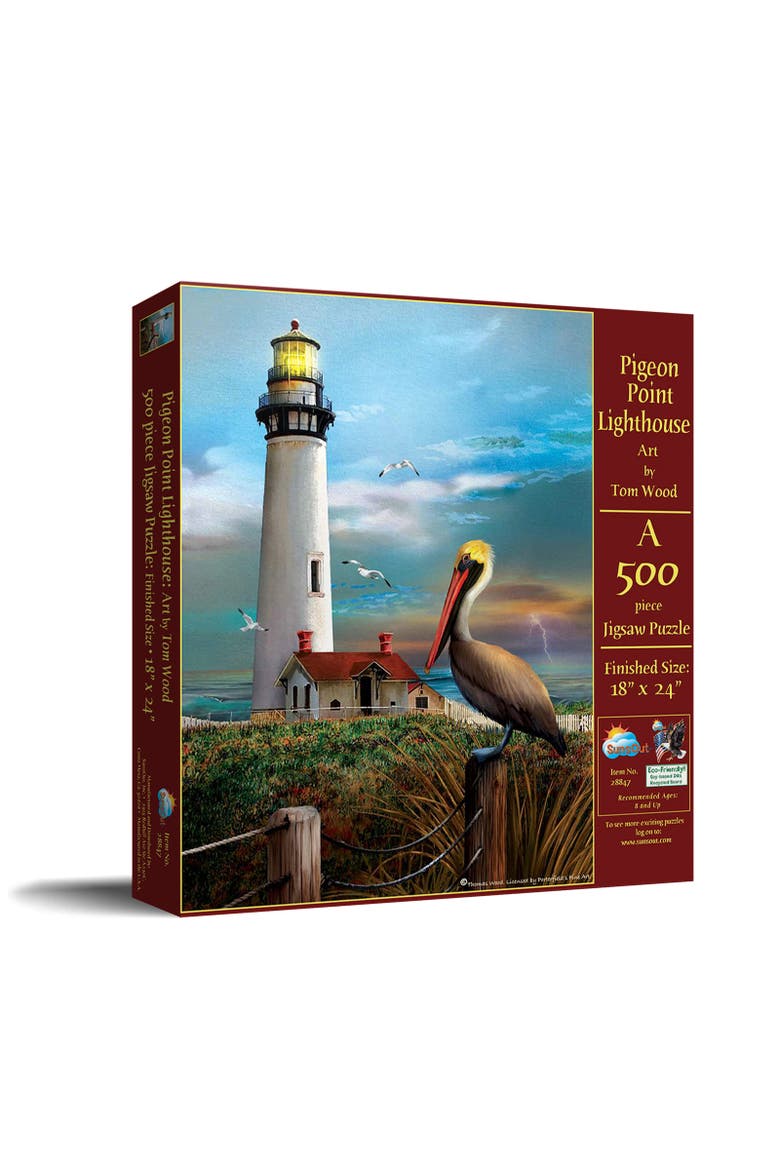 Pigeon Point Lighthouse 500 piece Jigsaw Puzzle for Adults, Main, color, Multicolor