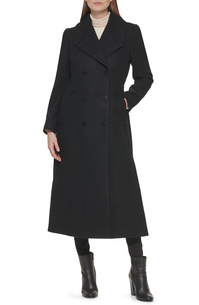 Kenneth Cole Double Breasted Wool Blend Coat, Main, color,