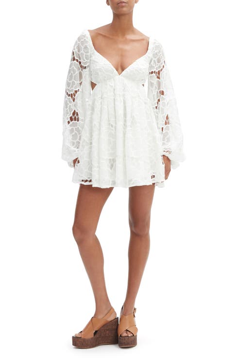 Jovie Long Sleeve Broderie Anglaise Babydoll Dress