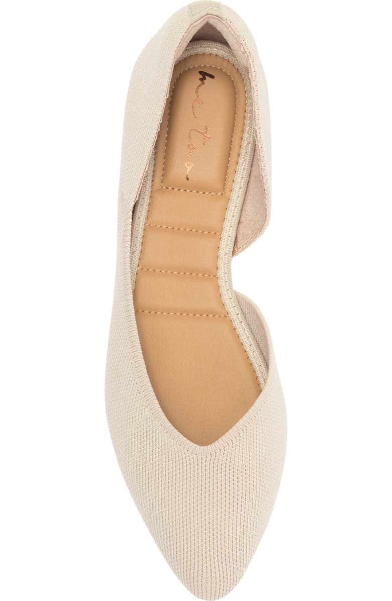 Me Too Aria Half d'Orsay Flat, Alternate, color, Muslin