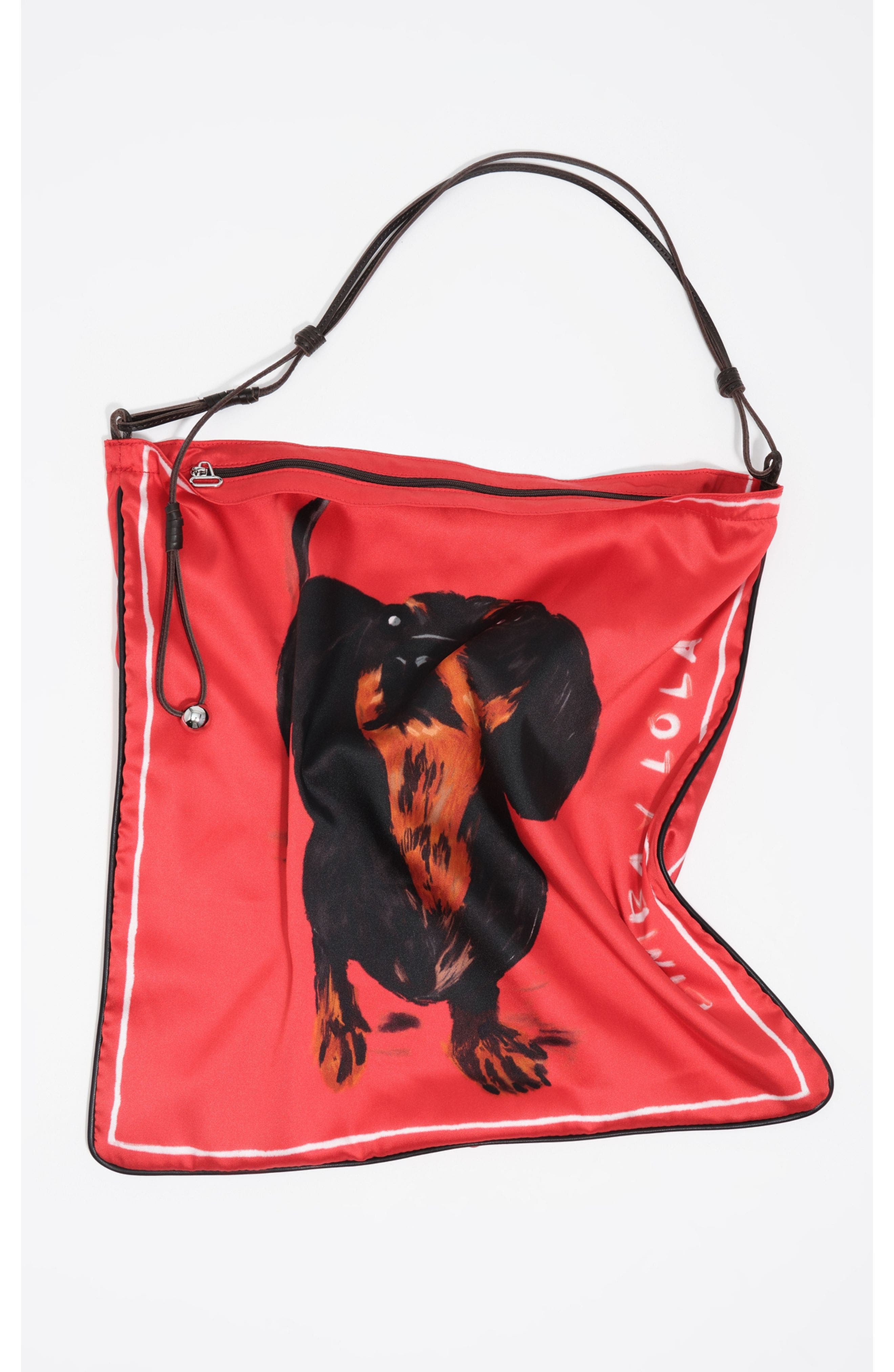Bimba y Lola Medium Dogs Scarf Bag, Alternate, color, Red