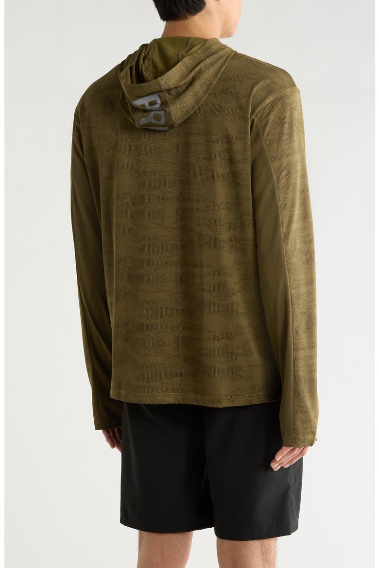 Journey Water Resistant Performance Sun Hoodie, Alternate, color, OLIVE TIGER CAMO