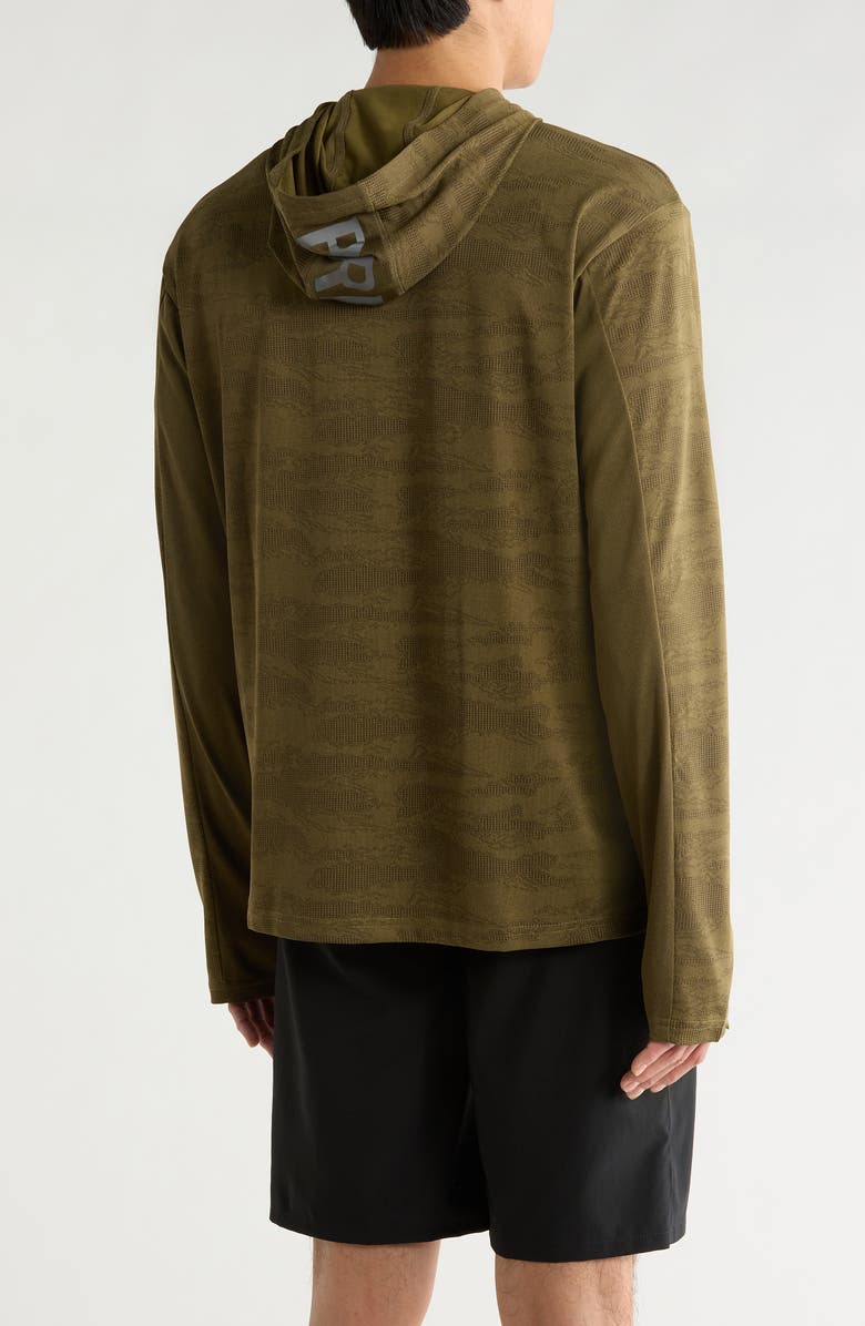 Brixton Journey Water Resistant Performance Sun Hoodie, Alternate, color, Olive Tiger Camo