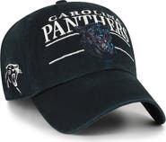 '47 Men's '47 Black Carolina Panthers Throwback Graphic Clean Up Adjustable Hat