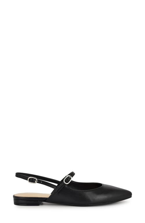 Nine West Daved Pointed Toe Slingback Flat In Black