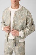 GUESS Camo Canvas Bomber Jacket