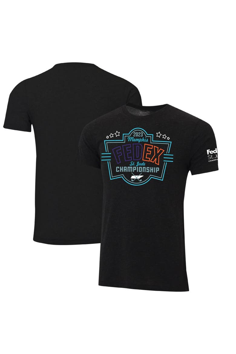 Men's Ahead  Black 2023 FedEx St. Jude Championship Instant Classic Neon Sign Tri-Blend T-Shirt, Main, color, Black