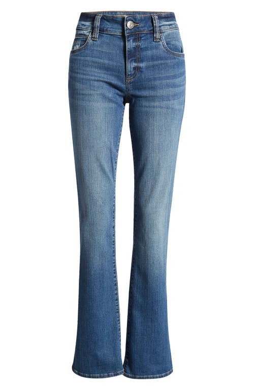 Kut From The Kloth Stella High Waist Raw Hem Flare Jeans In Studious