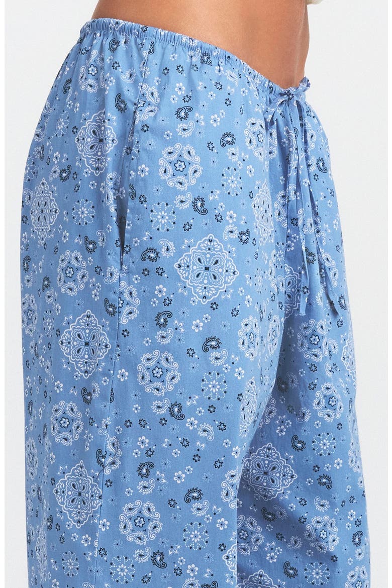 Stretch Cotton Poplin Pajama Pants, Alternate, color, ARCTIC BANDANA