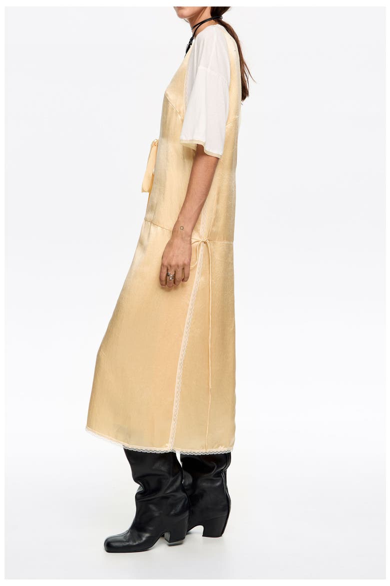 Lace Overlay Dress, Alternate, color, BUTTER