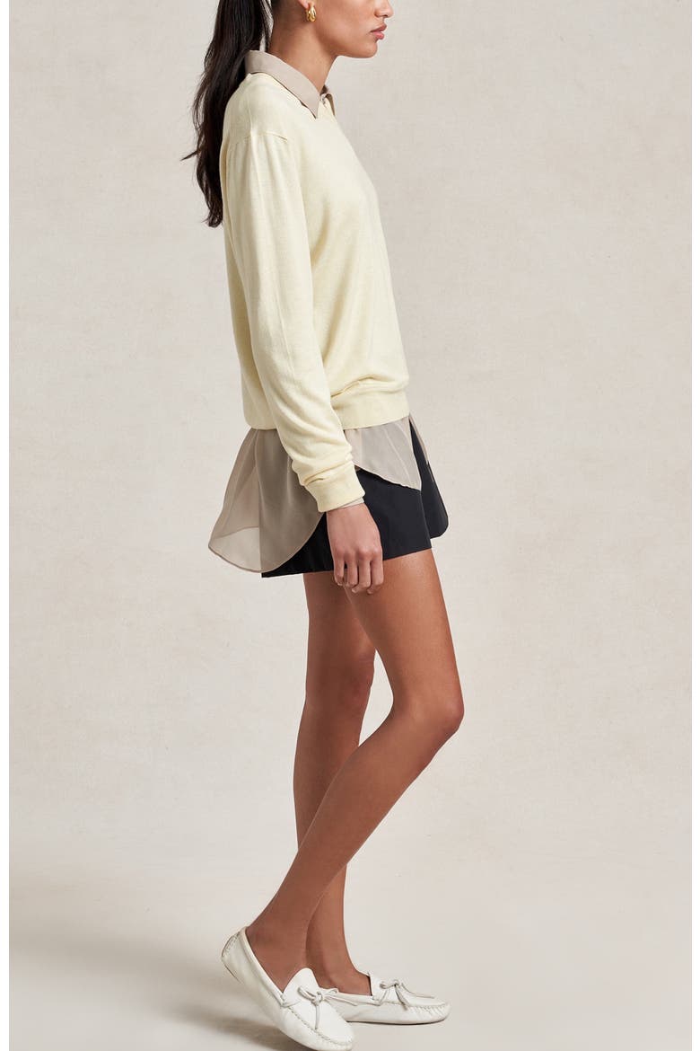 Ben V Neck Sweater, Alternate, color, Butter
