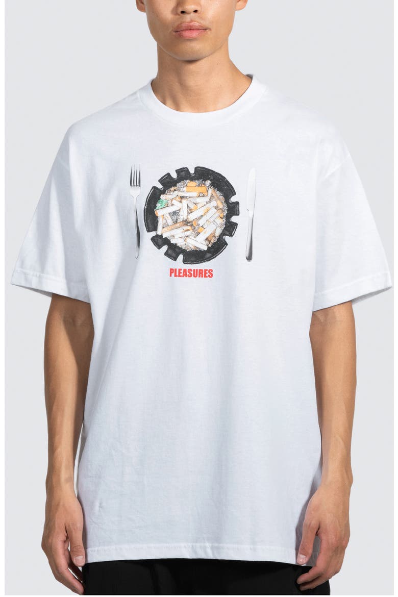 Dinner Cotton Graphic T-Shirt, Main, color, WHITE