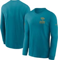 Nike Men's Nike Teal Jacksonville Jaguars Sideline Performance Long Sleeve T-Shirt