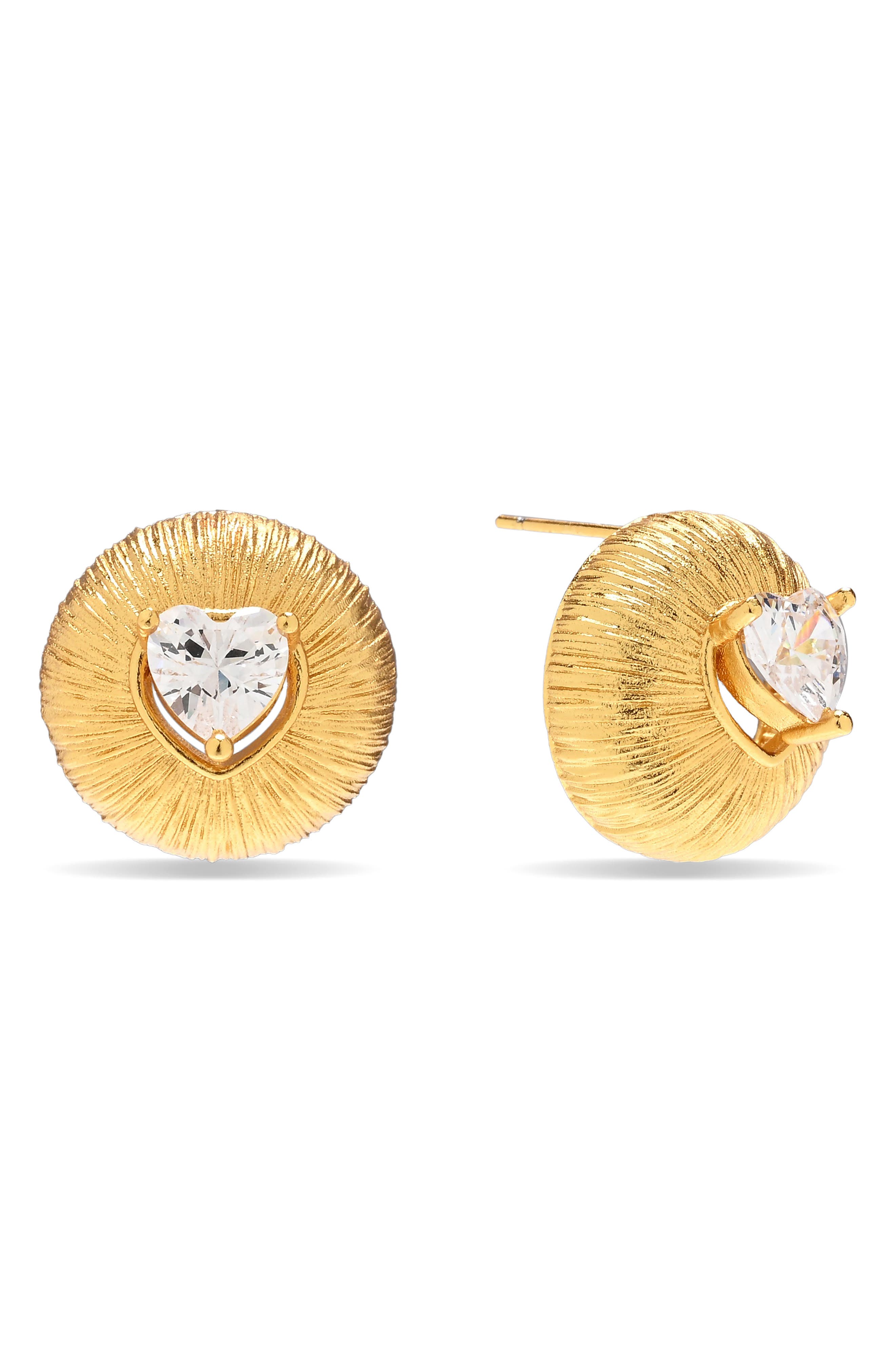 Natalie Heart Stud Earrings