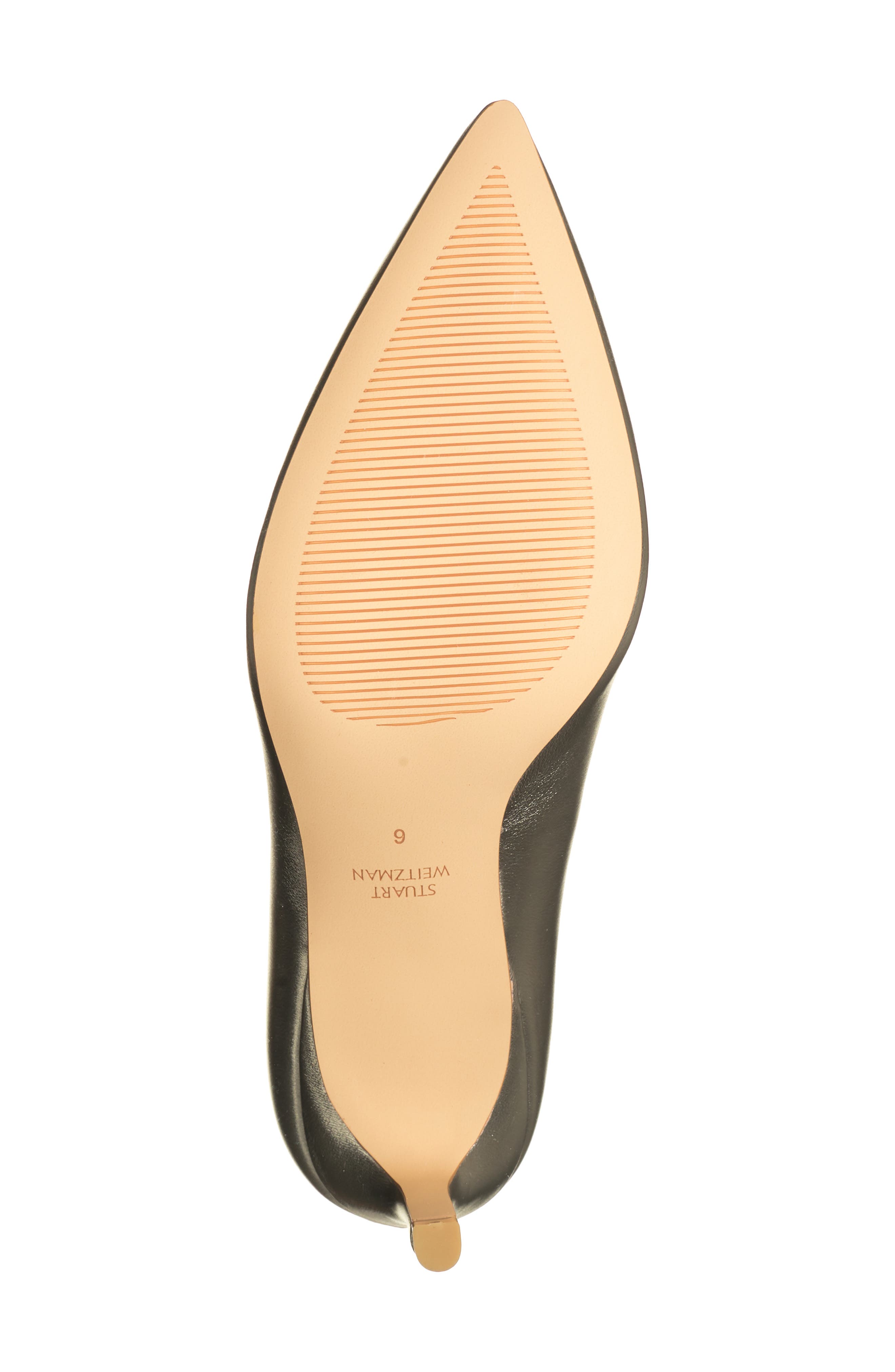 Stuart Weitzman Leigh 75 Pointed Toe Pump, Alternate, color, Platino