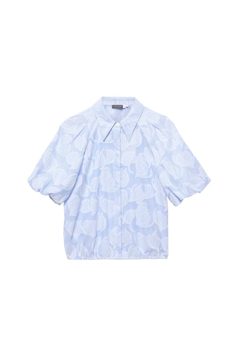 Cotton Jacquard Striped Shirt, Alternate, color, Blue