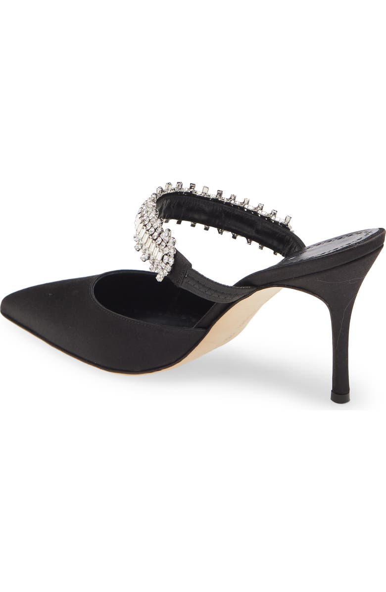 Manolo Blahnik Lutara Crystal Strap Pointed Toe Mule, Alternate, color,