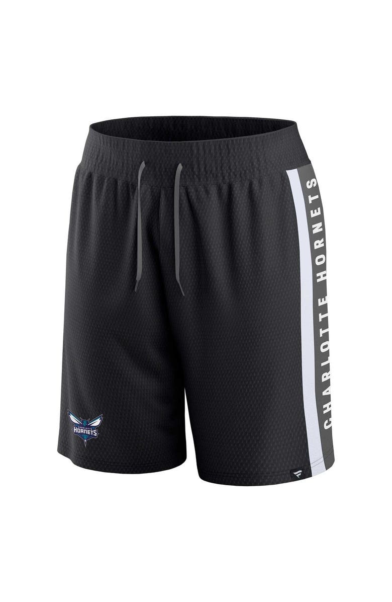 FANATICS Men's Fanatics Branded Black Charlotte Hornets Referee Iconic Mesh Shorts, Alternate, color, Black
