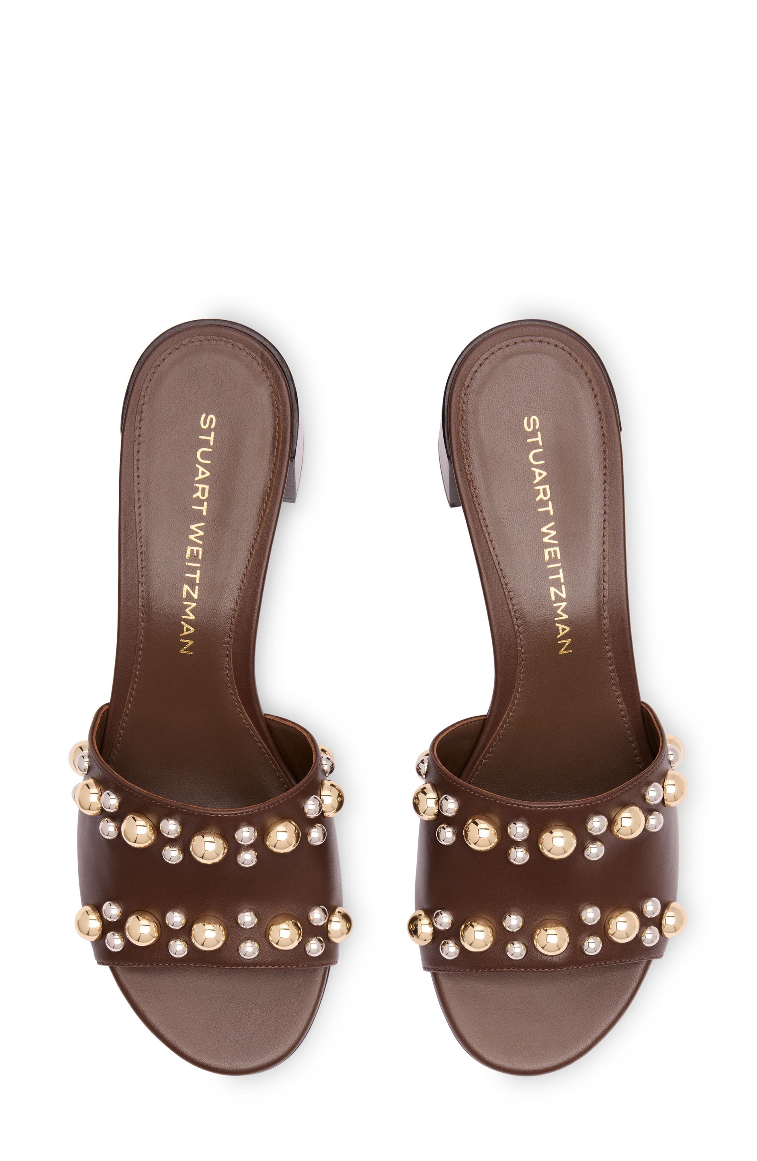 Perry Leather Slide Sandal, Alternate, color, CIGAR