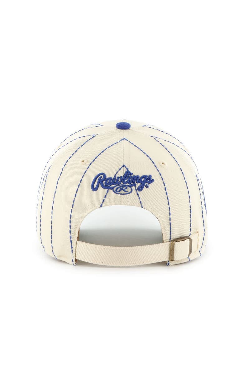 '47 Men's '47 x Rawlings Natural/Royal Chicago Cubs Pinstripe Clean Up Adjustable Hat, Alternate, color, Natural