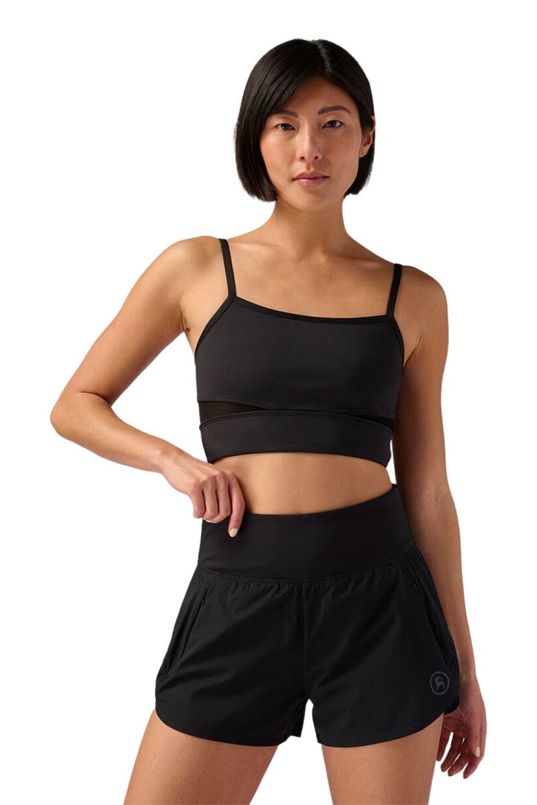Destination Square Neck Bra Top - Women's, Main, color, Black