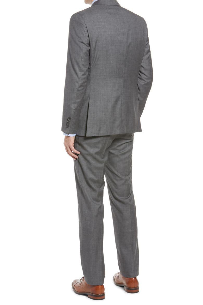 Infinity Sharkskin Classic Fit Wool Suit, Alternate, color, GREY