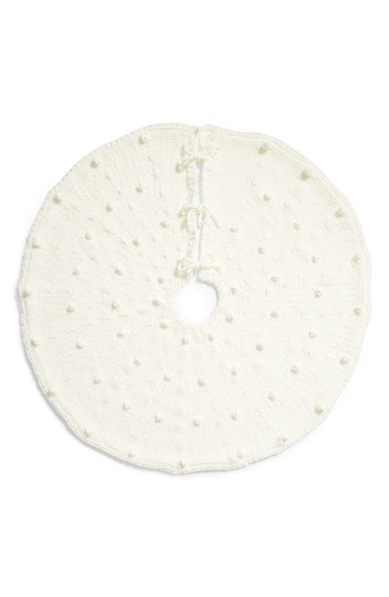 Rachel Parcell Bobble Knit Tree Skirt, Main, color, 