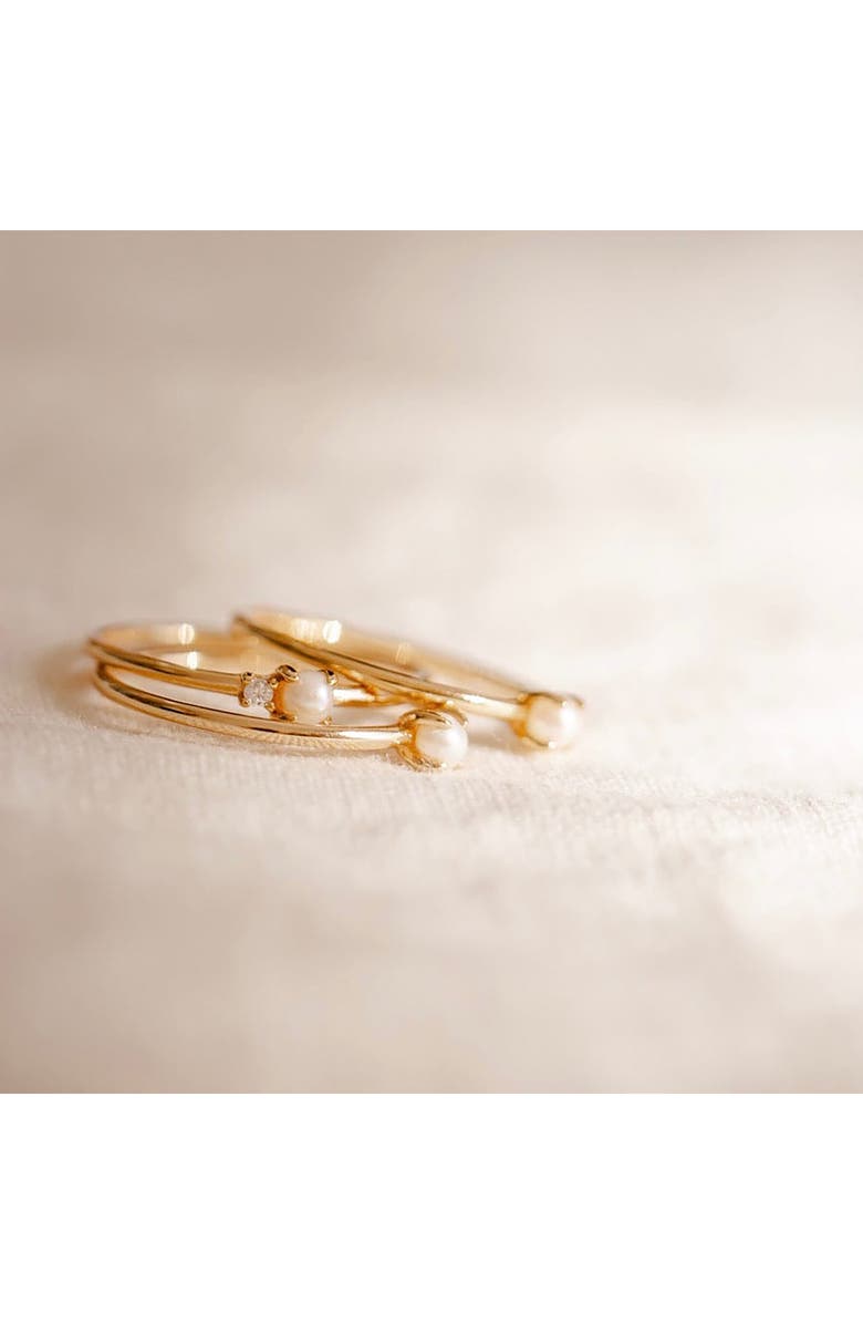 MADE BY MARY Petite Pearl Ring, Alternate, color, Gold